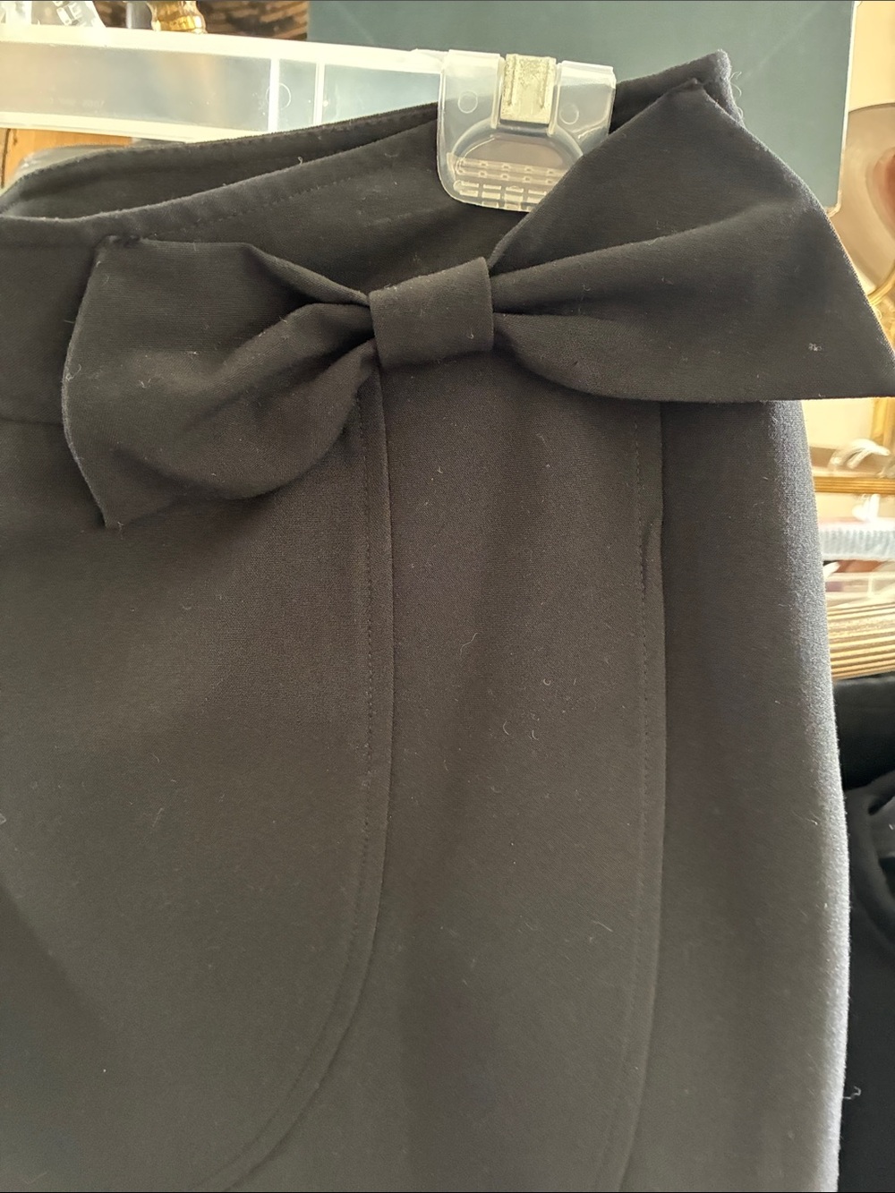 Requirements Black Ruffle Bow Mini Skirt - Picture 3 of 5